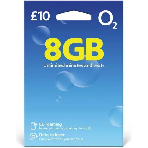 O2 Pay As You Go £10 - 8GB Data, Unlimited Minutes, Unlimited Text O2 Pay As You Go £10 - 8GB Data, Unlimited Minutes, Unlimited Text