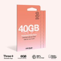 Three Pay As You Go £10 - 40GB Data, Unlimited Minutes, Unlimited Text Three Pay As You Go £10 - 40GB Data, Unlimited Minutes, Unlimited Text