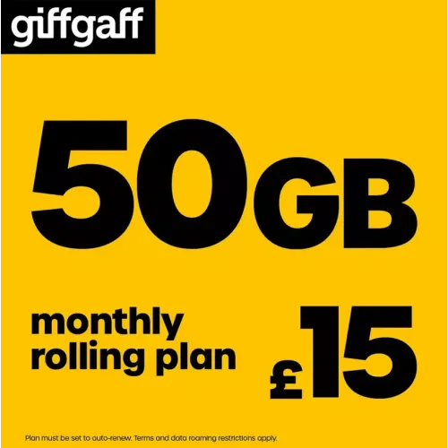 GiffGaff £15 Pay As You Go - Free