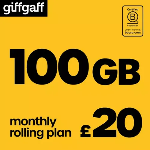 GiffGaff £20 Pay As You Go - Free