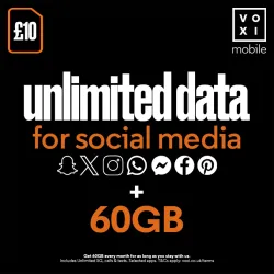 VOXI £10 Pay As You Go - Free