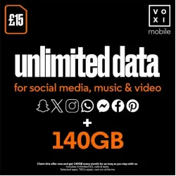 VOXI £15 Pay As You Go - Free
