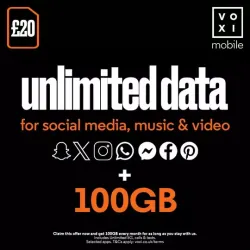 VOXI £20 Pay As You Go - Free